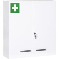 kleankin Medizinschrank, 2-türiger Apothekerschrank, Arzneischrank, Wandmontage