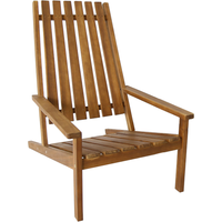 HC Garten & Freizeit Adirondack Liegestuhl aus Akazie inkl. Kissenauflage