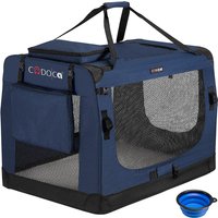 Casaria Cadoca Tiertransportbox XXL 90x61x65cm navyblau