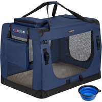 Casaria Cadoca Tiertransportbox XL 82x58x58cm navyblau