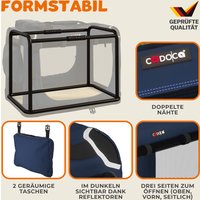 Casaria Cadoca Tiertransportbox M 60x42x44cm navyblau