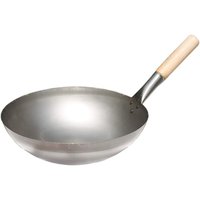 PaellaWorld International Paella World Original chinesischer Wok mit Holzgriff, Ø 30 cm