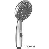 Schütte Handbrause AQUA2SAVE, Duschkopf mit 4 Strahlarten, Duschbrause Chrom/Weiß