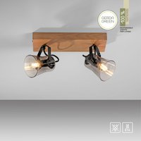 JUST LIGHT Deckenleuchte GREEN LANGSTRÖM, 2x E14/10Watt max., Holz-natur