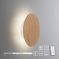 Paul Neuhaus LED Wandleuchte AKKU PUNTUA, Akkubetrieb, Klettverschluss, Holz-natur