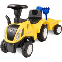 Lemodo Rutschauto Traktor New Holland mit Anhänger, blau