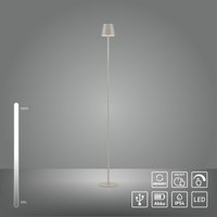 JUST LIGHT JUST LIGHT. Akku-Stehleuchte EURIA, 1x LED-Board/2,50Watt/3000Kelvin, IP54, Greige