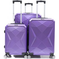 Cheffinger Reisekoffer ABS-03 Koffer 3-teilig Hartschale Trolley Set Kofferset Handgepäck Gepäck Reisetasche