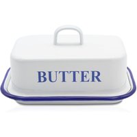 Karl Krüger Emaillierte Butterdose Husum