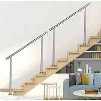 BELLA CASA Treppengeländer Set - ca. 160x 106,5 cm, Edelstahl inkl. 2 Pfosten