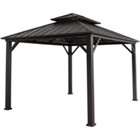 Never Indoor Pavillon „Sofia“ aus Stahl, ca. 365 x 298 x 275 cm - Anthrazit
