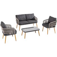Prestige Home Living Outdoor 12tlg. Loungemöbel-Set Rope mit Polsterauflagen
