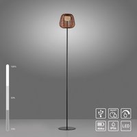JUST LIGHT JUST LIGHT. LED Stehleuchte ASKIA, 1xLED-Board/3Watt, 3000K, Akkuleuchte, IP54, Schwarz