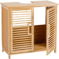 axentia Waschbeckenunterschrank, ca. 60 x 58 x 30 cm, Bambus