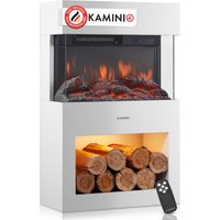 KAMINIO KAMINIO Elektrokamin HENRI - Elektrischer Kaminofen - Weiß