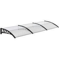 Outsunny Pultvordach Vordach für Haustür 303x96x27cm mit UV Schutz für draußen