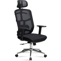 Amstyle Bürostuhl Schreibtischstuhl Mesh Schwarz Drehstuhl Ergonomisch 120 kg