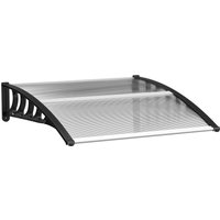 Outsunny Pultvordach Vordach für Haustür 103x96,5x27cm mit UV Schutz für draußen