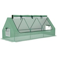 Outsunny Mini Gewächshaus Frühbeet mit UV-Schutz für Garten, Balkon, Grün