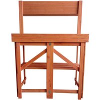 POWERTEC GARDEN Pflanztisch aus Tannenholz mit Zinkplatte , ca. 97 x 45 x 128 cm - Braun