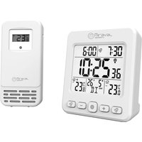 digi-tech GmbH LCD Funk-Wetterstation mit Außensensor Wecker Funkuhr Kalender Datum 2 Alarme - 4-MV5832-1