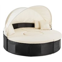 Hardin 1fachgut Outdoor Sonneninsel mit Sonnenschutz, inkl. Auflagen, Polyrattan