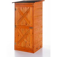Hardin 1fachgut Gerätehaus aus Holz Wetterfest, ca. 78 x 78 x 163 cm - Natur