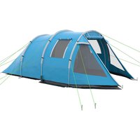 Outsunny Tunnelzelt für 4 Personen Campingzelt mit Zwei Räumen UV-Schutz Blau