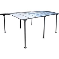 HC Home & Living Carport "Saint-Tropez" mit Bogendach und Polycarbonatplatten, ca. 503 x 328 x 211 cm - Anthrazit