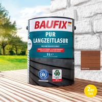 Baufix PUR Langzeitlasur kastanie 5L 2er- Set