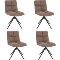 Home Deluxe HOME DELUXE Esszimmerstuhl drehbar 4er Set NODA – Grau / Braun