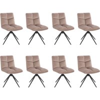 Home Deluxe HOME DELUXE Esszimmerstuhl drehbar 8er Set NODA – Hellbraun