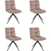 Home Deluxe HOME DELUXE Esszimmerstuhl drehbar 4er Set NODA – Hellbraun
