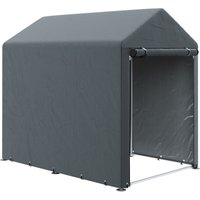 Outsunny Outsunny Garagenzelt, 1,2x1,79x1,65 m Lagerzelt mit UV-Schutz für Motorrad Grau