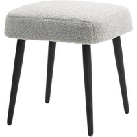 HOMCOM HOMCOM Fußhocker Sitzhocker Quadratischer Schminkhocker mit Kaschmir-Optik