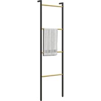HOMCOM HOMCOM Handtuchleiter 49 x 167,5 cm Handtuchhalter mit 4 Stangen, Stahl, Schwarz