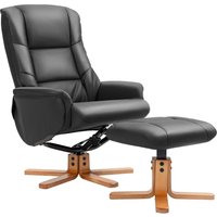 HOMCOM HOMCOM Relaxsessel mit Hocker, Fernsehsessel mit Liegefunktion, Wippfunktion