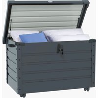 Outsunny Outsunny Gartenbox Aufbewahrungsbox mit Rollen, Gartentruhe mit Schloss Grau