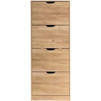 Better Home Schuhschrank mit praktischen Fächern, ca. 62x24x151 cm – Naturholz