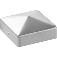 GreenYard 10tlg. Pfostenkappen aus beschichtetem Stahl, ca. 7,1 x 7,1 cm - Metallfarben