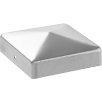 GreenYard 10tlg. Pfostenkappen aus beschichtetem Stahl, ca. 9,1 x 9,1 cm - Metallfarben