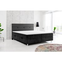 Möbel Punkt Boxspringbett RIO mit Bettkasten, ca. 180 x 200 cm - Schwarz