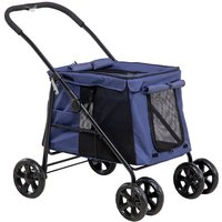 PawHut PawHut Hundewagen, Hundetrolley mit Kissen, faltbarer Hundebuggy, Katzenbuggy