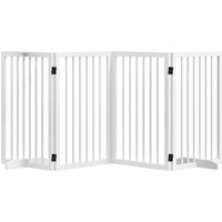 PawHut PawHut Absperrgitter Hund 206 x 76 cm Faltbar Türschutzgitter mit 2 Stützfüßen
