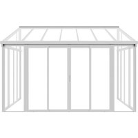 HC Garten & Freizeit Wintergarten aus Aluminium, ca. 292 x 428 x 312 cm - Weiß