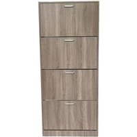 Hardin 1fachgut Ravon Schuhschrank mit 4 Türen, ca. 63 x 24 x 150 cm – Holzoptik