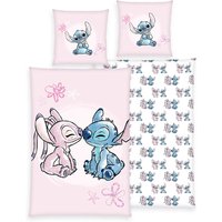 Herding Disney Stitch Bettwäsche Größe 80x80 + 135x200 cm