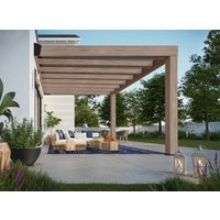 Canopia Terrassenüberdachung Holz Helsinki 3X3.7 Holz Braun 294x470cm
