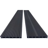 Hardin 1fachgut 5m² WPC Terrassendiele mit Zubehör Anthrazit