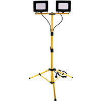 LUXULA LED Baustrahler mit Stativ, 2x 50 W, 4000 K (neutralweiß)